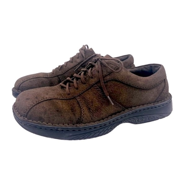 Merrell Shoes Men’s World Sport Bitter Oxford Lace Up 40347 Brown Leather main image 12